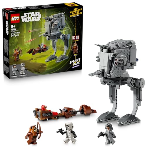 LEGO Star Wars 75424 SMART Play: AT-ST Angriff auf Endor - Kompatibles Interaktives Spielzeug inkl. 2 SMART Tags und Wicket Minifigur - Geschenk für Jungen und Mädchen ab 8 Jahren und Erwachsene Fans