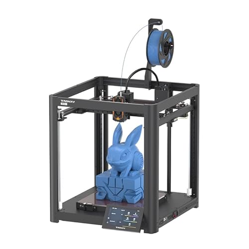 TRONXY VEHO 3 3D Drucker, 330×330×400 mm Großes Bauvolumen, 600 mm/s Hochgeschwindigkeitsdruck mit Klipper, 7 Präzisions-Linearschienen, 4 Unabhängige Z-Motoren, WLAN/LAN, 32 GB Speicher