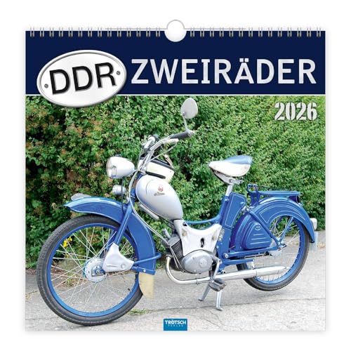 Trötsch Technikkalender DDR-Zweiräder 2026: Wandkalender Technikkalender
