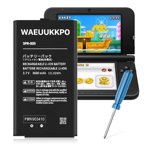 WAEUUKKPO 3600mAh SPR-003 Akku für Nintendo 3DS XL New 3DS XL LL Spielkonsole, Verbessert Hohe Kapazität Ersatz Akku für Nintendo Switch Spielkonsole mit Reparatur Tool Kits