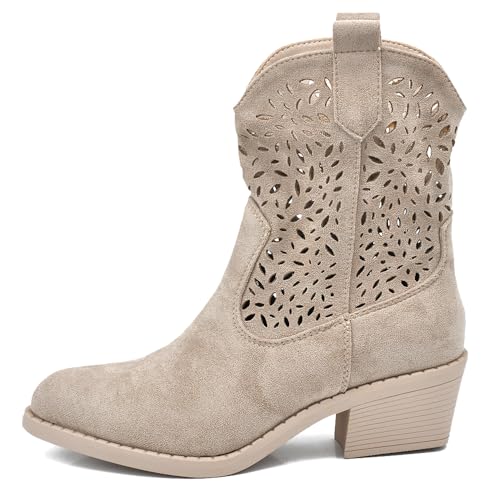IF Fashion Damenschuhe Stiefel Stiefeletten Camperos MP661, 678 Beige, 39 EU
