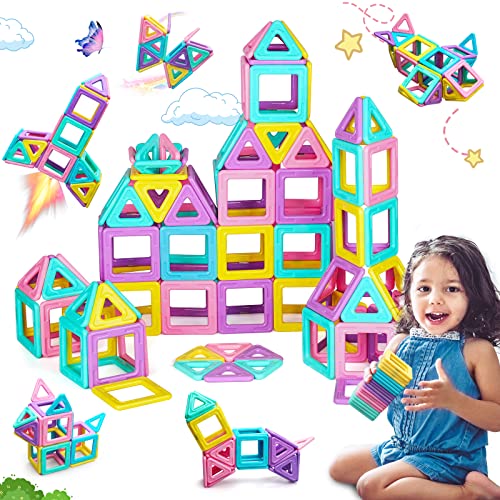 Magnetische Bausteine Magneten Kinder Magnet Spielzeug ab 3 4 5 6 7 8 Jahre alte Mädchen Junge Fantasievolles Konstruktions Spielzeug Geschenk ab 3 Jahre Kinder Bauklötze Spielzeug Geburtstags