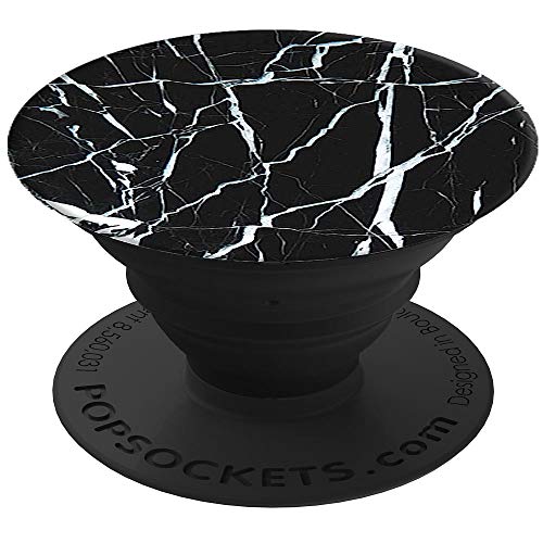 PopSockets Ausziehbarer Sockel und Griff für Smartphone/Tablet Schwarz Marble