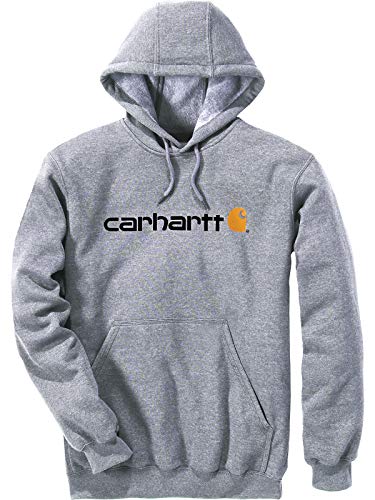 Carhartt, Herren, Weites, mittelschweres Sweatshirt mit Logo-Grafik, Grau meliert, M