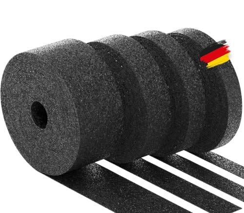 BAUHELD® Terrassenpads auf Rolle 10m x 50mm x 3mm [Made in Germany] Stabile Bautenschutz-Matte aus Gummi-Granulat - Als Unterleg-Platten für Terrassen-Fliesen, WPC Terrassen-Dielen, Stelzlager, Balkon