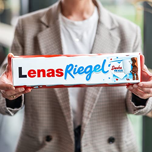XXL kinder Riegel personalisiertes Geschenk mit Name - Geburtstagsgeschenk für Männer und Frauen personalisiert mit 3x 10er Packung kinder Riegel Schokolade (630 gramm)