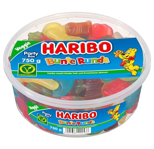 Haribo Bunte Runde 750g – Süßigkeiten-Mix für Kinder & Erwachsene – Ideal für Büro, Party oder Vorrat
