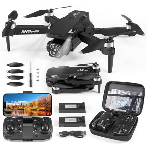 Drohne mit Kamera HD 4K,RC Faltbare FPV WiFi Live Übertragung Drohne für Kinder Anfänger,2 Akku Lange Flugzeit,Headless Modus,Flugbahnflug,Hindernisvermeidung,One Key Start/Landen,Headless Modus