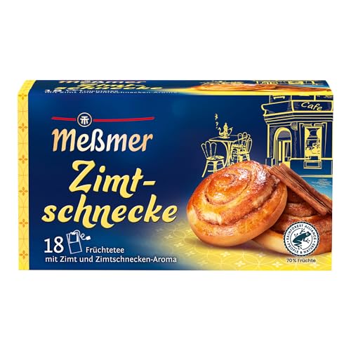 Meßmer Zimtschnecke | 18 Teebeutel | Vegan | Glutenfrei | Laktosefrei