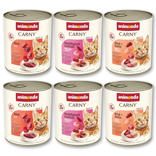 animonda Carny Adult Katzenfutter nass Herzhafte Variation (6 x 800 g)