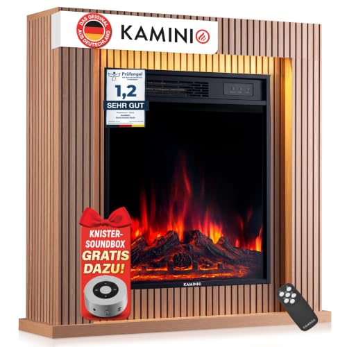 KAMINIO® Matti MODERN 32 Paneel Elektrokamin mit Heizung [Standkamin]