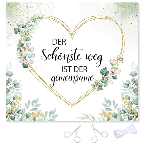 Hochzeitslaken zum Ausschneiden 200x180cm, Bettlaken Herz Hochzeit Spiele