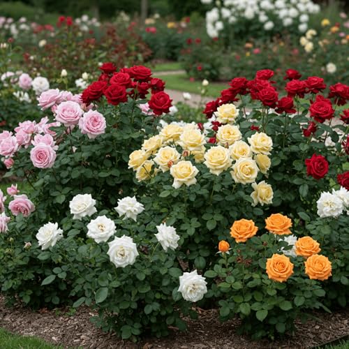 Rosen Kollektion - 5 Pflanzen - Stauden Winterhart Mehrjährig - Duftende Echte Rosen aus Holland - für Garten & Rabatten (keine Samen, nicht künstlich)