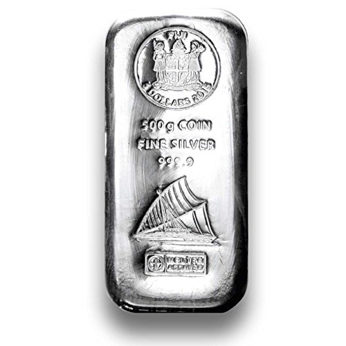 Silberbarren 500g - Fiji Münzbarren - 500g Feinsilber 999.9 - gegossen