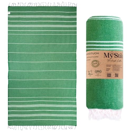 MyStilo® XXL Saunahandtuch Hamamtuch - Großes, Weiches Badetuch 100x200cm, Schnelltrocknend - Premium Strandtuch, Beach Towel, Handtuch für Männer, Frauen, Yoga und Fitness (Benetton)
