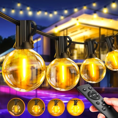 30M LED Lichterkette Außen Strom: Outdoor Lichterketten Wetterfest Dimmbar Warmweiß Retro Lights Aussen und Innen Dekoration für Halloween Hochzeit Party Pavillon Balkon