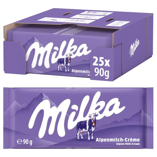 Milka Alpenmilch-Schokolade, 90 g (25er-Pack)