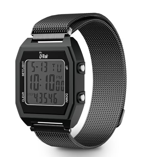 U-Trak Schrittzähler Uhr mit Magnetischem Armband Ohne App Handy für Gehen