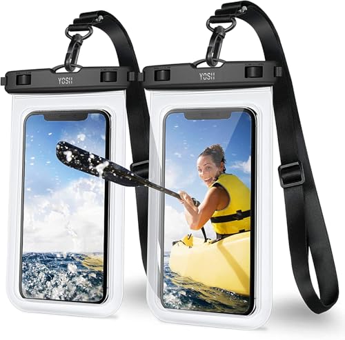 YOSH wasserdichte Handyhülle [Verstellbare Schlaufe] 2 Stück, bis zu 7,0