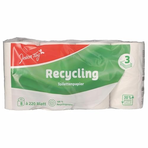 Jeden Tag Toilettenpapier 3lg., ( 8 x 220 Blatt )
