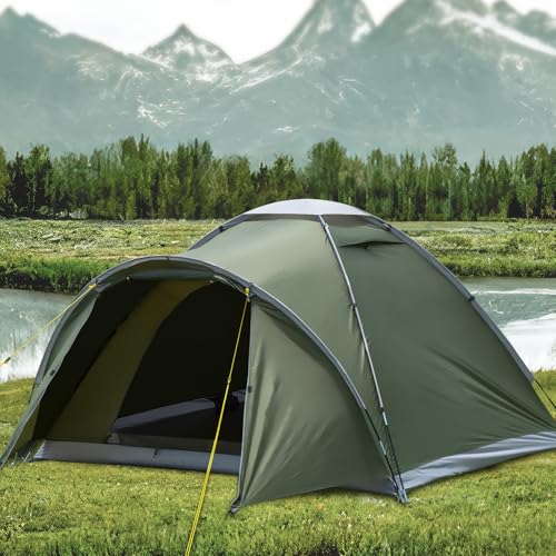Zelt 2-4 Personen,Zelte Camping Zelt mit Vorzelt,5000mm wasserdichte Campingzelt für Reise Trekking Garten Kuppelzelt Ultraleichte Familienzelt Festivalzelt Blackout