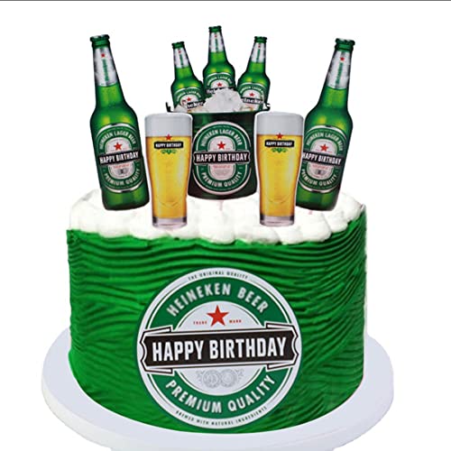 FZSECRIU 6-teiliges Set Happy Birthday Tortendeko,Cake Topper,tortendeko Geburtstag,tortendeko,Happy Birthday Cake Topper