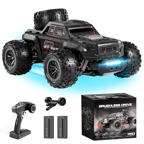 Ferngesteuertes Auto 4WD RC Auto 1:16 Bürstenloser Motor 52 KM/H, Hochgeschwindigkeits Monstertruck Ferngesteuert, 2.4 GHz RC Offroad Rennwagen Autos Spielzeug Geschenk für Kinder und Erwachsene