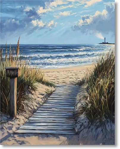 Gutluz Malen nach Zahlen Erwachsene Landschaft - Paint By Numbers Adults Landscape - Malen Nach Zahlen Erwachsene Leinwand Pinsel - Bastelset Erwachsene 40x50cm