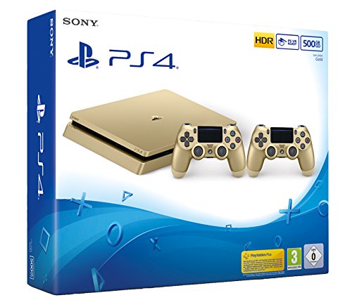 PlayStation 4 - Konsole (500GB, gold, slim) inkl. 2. DualShock Controller