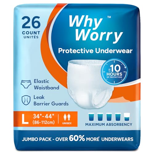 WhyWorry Inkontinenz Pants Für Männer und Frauen, Größe L, 26 Stück