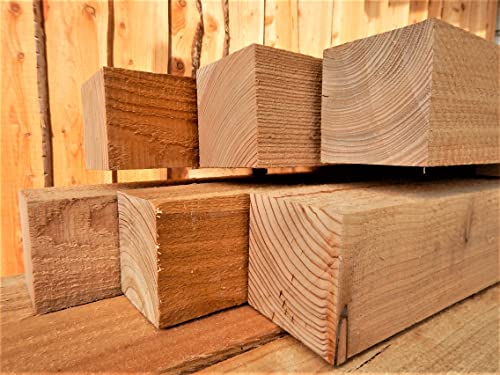 Kantholz Lärche 70 x 70 mm 200 cm lang - Pfosten, Zaunpfosten, Holzpfosten, Holzbalken, Zaunpfahl (8 Stück)
