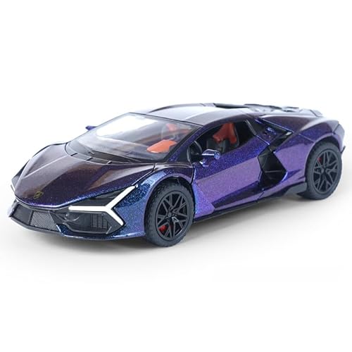 TGRCM-CZ 1/32 Lamborghini Aventador LP700-4 Modellauto, Zinklegierung, Rückziehfahrzeuge, Modellauto mit Sound und Licht, für Sammler und Kinder, ab 3 Jahren, Geburtstagsgeschenk (blau-violetter