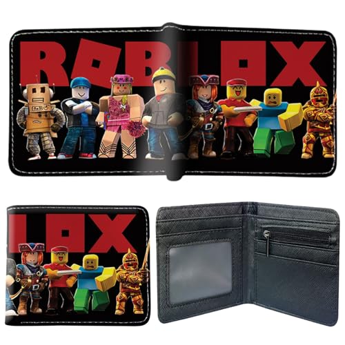 MEBSJY Karikatur Kinder Geldbörse, Robl Brieftasche,PU Leder Bifold Brieftasche für Jungen und Mädchen, Anime Design, Kreditkartenhalter, Münzfach, Geburtstagsgeschenk für Kinder