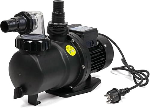 COIL Poolpumpe, Filterpumpe, Selbstansaugende, Umwälzpumpe, Förderhöhe max.8,5m, leiser Motor: von 65 dB, Isolationsklasse: IPX5, Eingangsspannung: 230V/50 Hz