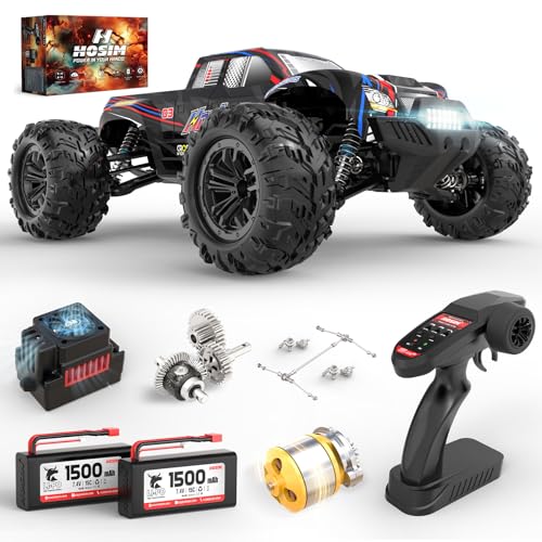 Hosim 1:10 Bürstenlose Ferngesteuertes Auto Schnell 62+km/h RC Auto Offroad 4WD Hobby-Grade RC Geländewagen RC Car für Erwachsene und Kinder (X16)