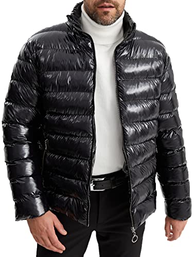 Leif Nelson Herren Winter Steppjacke - gepuffte, isolierende Jacke mit Reißverschluss