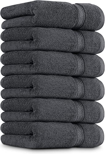Utopia Towels - Handtücher Set aus Baumwolle - 100% Baumwolle, 41x71 cm - 6er Pack (Grau)