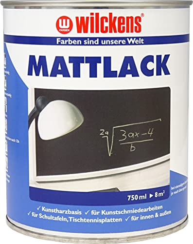 Wilckens Kunstharz Mattlack für Innen und Außen, 750 ml, Schwarz