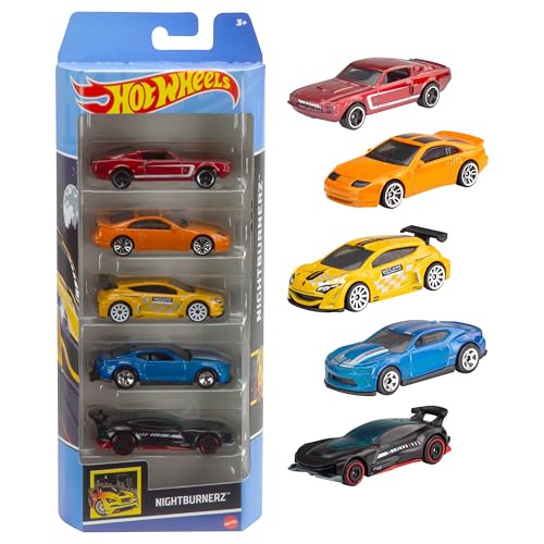 Hot Wheels 1806 - Geschenkset, je 5 Fahrzeuge, zufällige Autos/Fahrzeugmodelle, 5er Pack