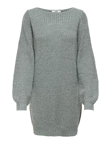JDY Damen Jdywhitney Megan L/S Boat Dress KNT Noos Strickkleid, Abyss/Detail:w Black Ply, M EU