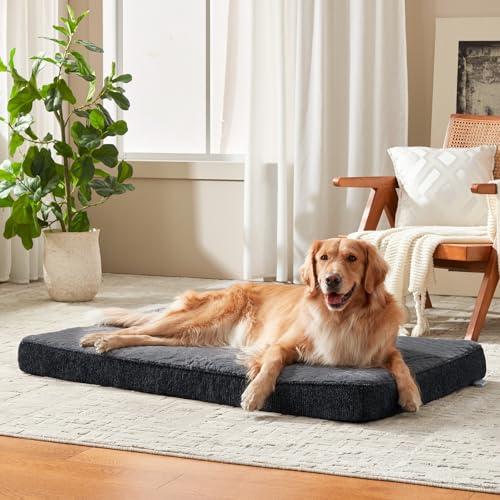 JOEJOY Orthopädisches Hundebett Grosse Hunde,XL Hundekissen Waschbar Flauschig Hundematte, Hundematratze für Große Hunde, rutschfeste Unterseite, 104x69x9.5cm