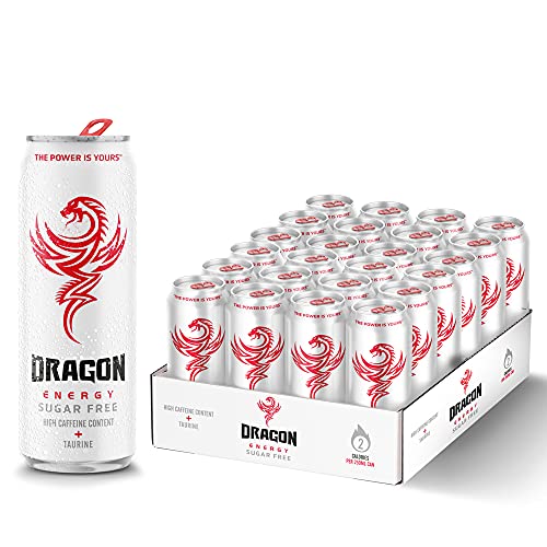 Dragon Energy Zuckerfrei 24 x 250 ml | Toller Geschmack | Enthält BVITS* Koffein und Taurin | Erfrischungsschub | Wenig Kalorien