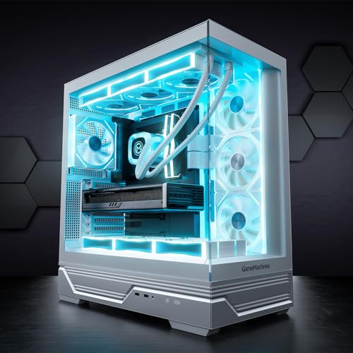 GameMachines Apex Snow Edition - Gaming PC - Wasserkühlung - AMD Ryzen 7 5700X - NVIDIA RTX 5060-1000GB SSD - 32GB DDR4 (Nicht RGB) - ASUS ROG Strix Mainboard - WLAN - Windows 11 Pro