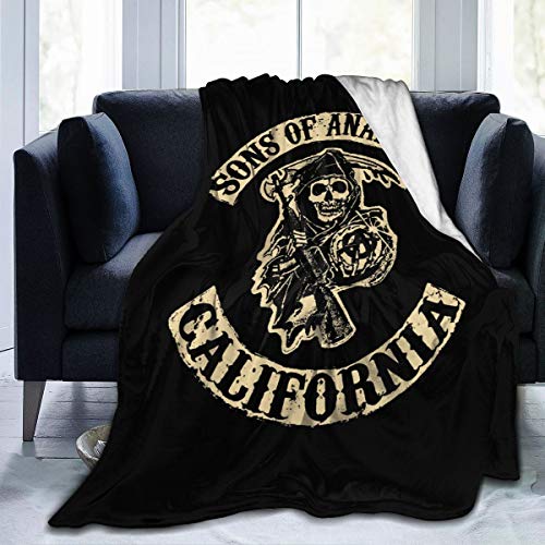 Lphdfoxh1 Sons of Anarchy Deckenbezug Decke Flanell Wolldecke Reise-Super Weiche Flauschige Warme Sofadecke