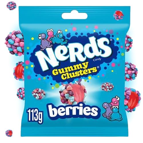Gummy Clusters 113g Very Berry Berries XXL Packung - Amerikanische Süßigkeit, Original aus USA, Einzigartig und Lecker - Mengenrabatt, Ideal zum Sparen (1x Packung)