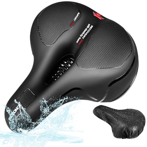 ZONOZONE® Fahrradsattel Herren Damen Bequem Weich mit Memory Foam - Ergonomisch Fahrrad Sattel Atmungsaktiv Stoßdämpfend Wasserdicht Sattel | Trekking City MTB e-Bike Fahrradsitz