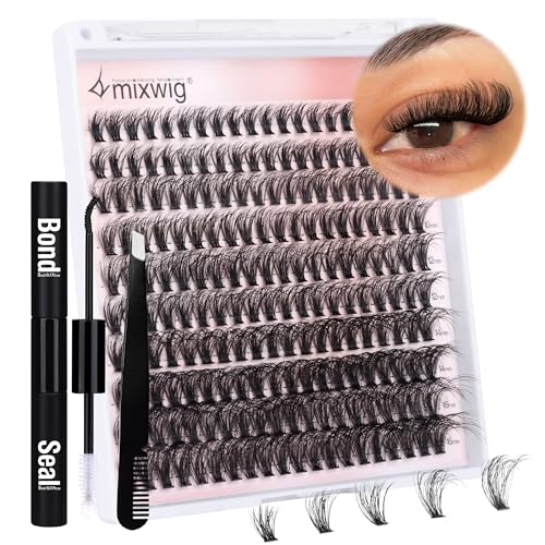 Extensions Set Künstliche Wimpern 16MM-40D Nerz Lashes Kit Fluffy mit Bond und Tweezern für DIY Wimpernverlängerung