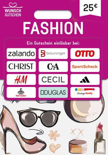 FASHION GUTSCHEIN - Geschenkidee für Modefans - für Deutschland - per Post (nicht für Amazon einlösbar)