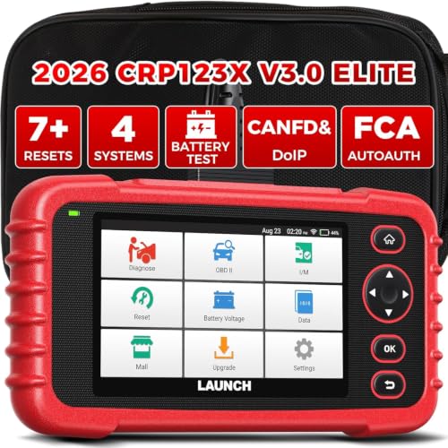 LAUNCH CRP123X V3.0 Diagnosegerät Profi OBD2 Scanner für alle Autos & Marken - 4-System-Diagnose mit Reset: EPB DPF Öl-Service, SAS/BMS Batterietest VIN-Auslesen INKL LEBENSLANGEN KOSTENLOSEN Updates