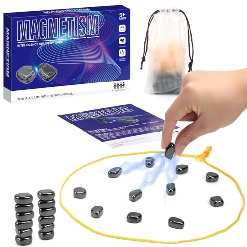 HOKYYCC Magnetspiel, Tragbar Magnetisches Schachspiel, Camping-Spiele, Magnet Schach Tischspiele, Geeignet für Familienfeiern, Geburtstagsparty-Spiel